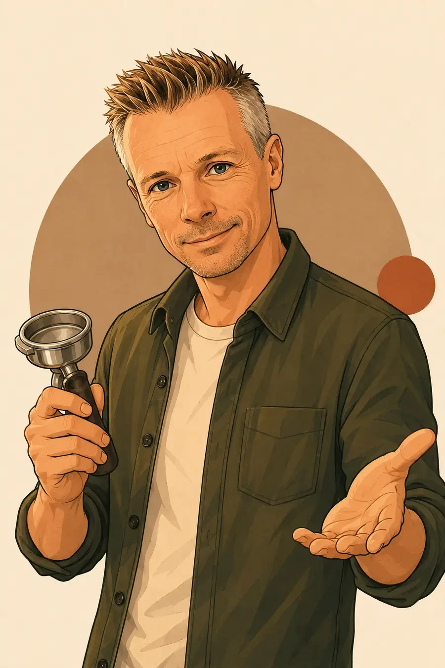 Cartoon Nicolaj, Brew Uncut's friendly coffee guide